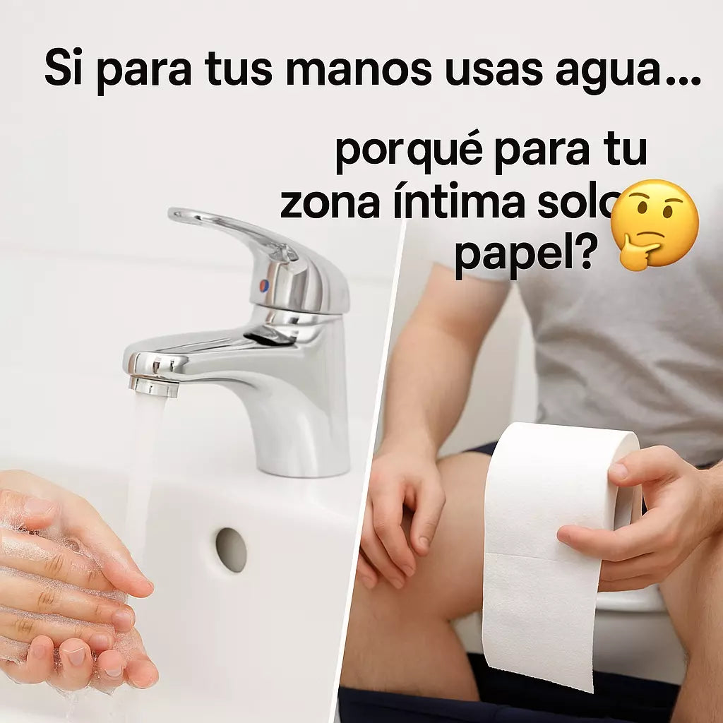 Bidet® Más limpio, más cómodo. Instálalo en minutos, ahorra agua y olvídate del papel para siempre.