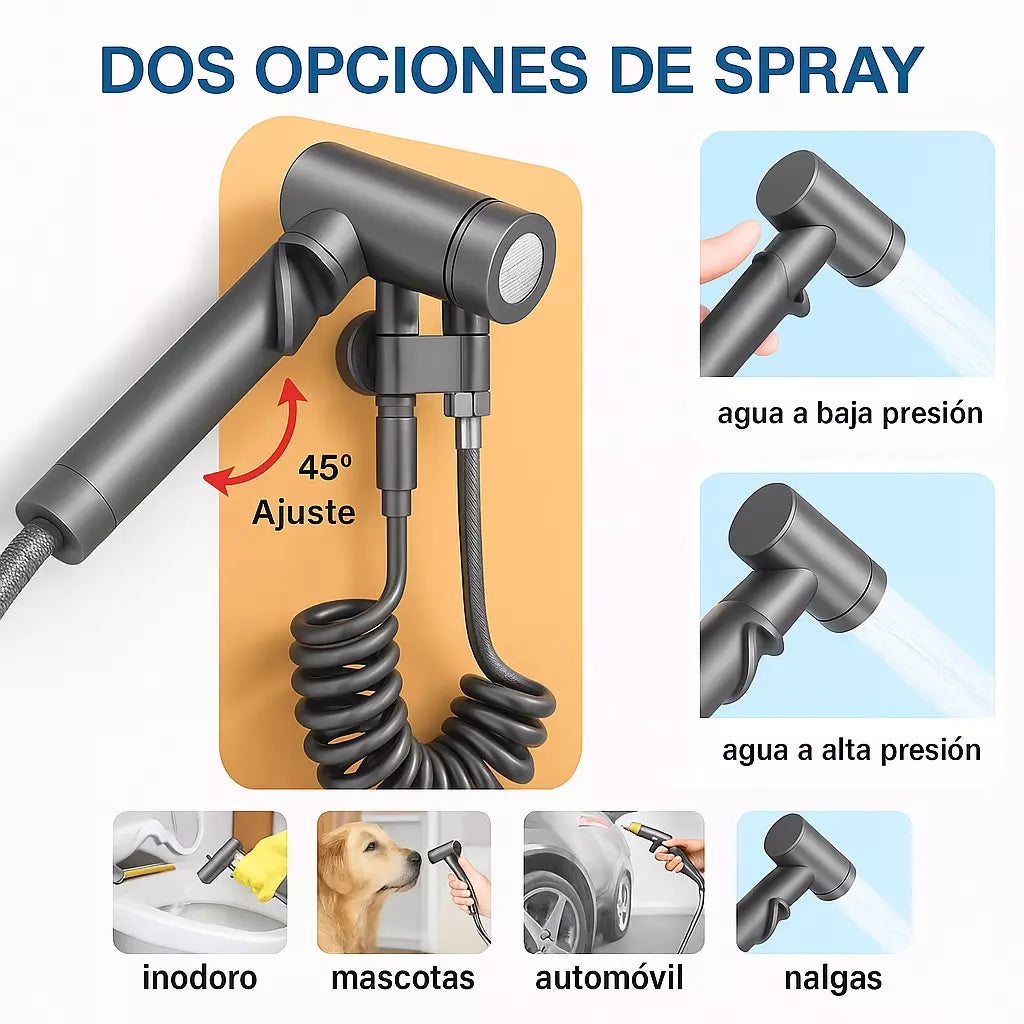 Bidet® Más limpio, más cómodo. Instálalo en minutos, ahorra agua y olvídate del papel para siempre.