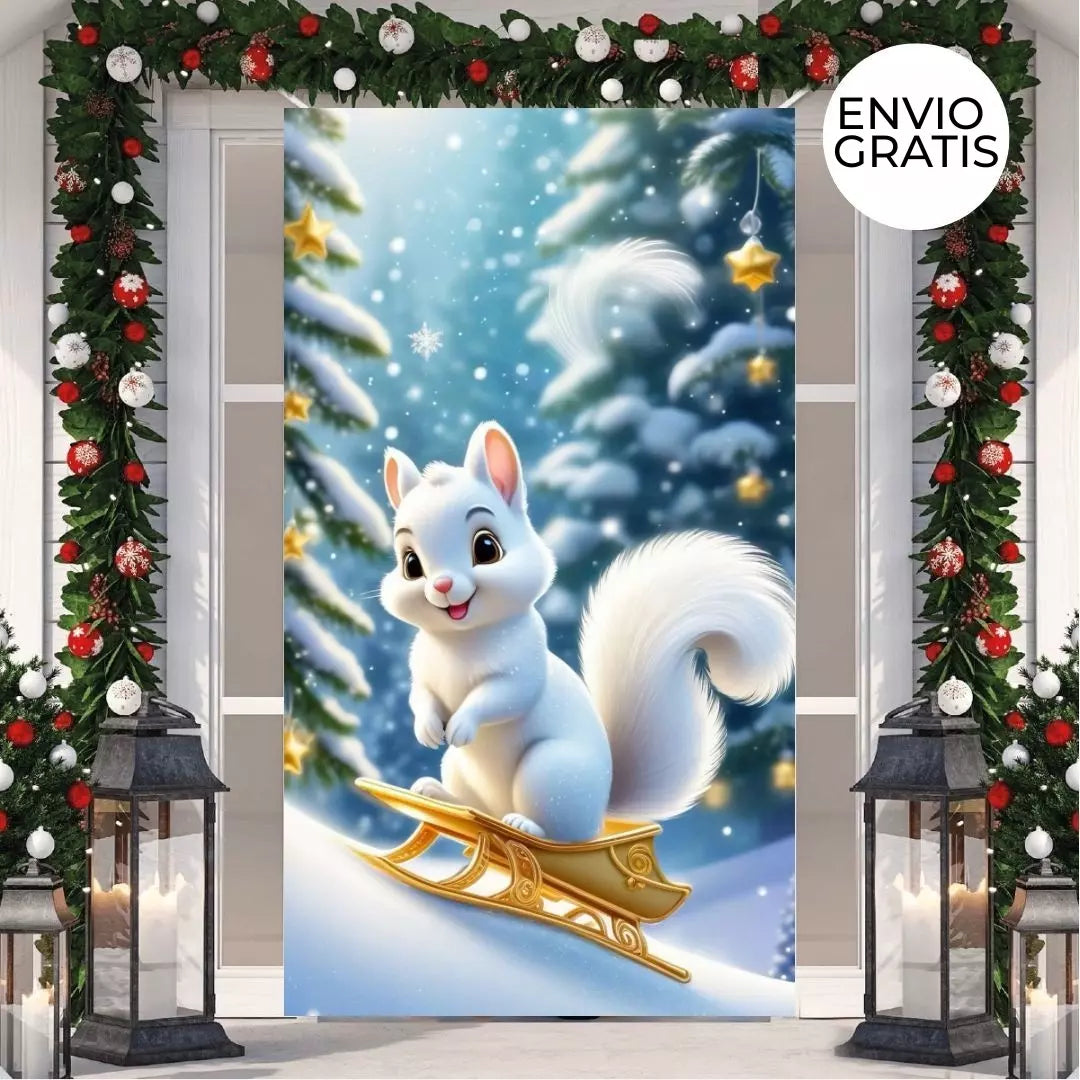 MerryDoor™ Funda puerta decorativa de navidad. Edición especial 2025 + Ebook de recetas navideñas🎄