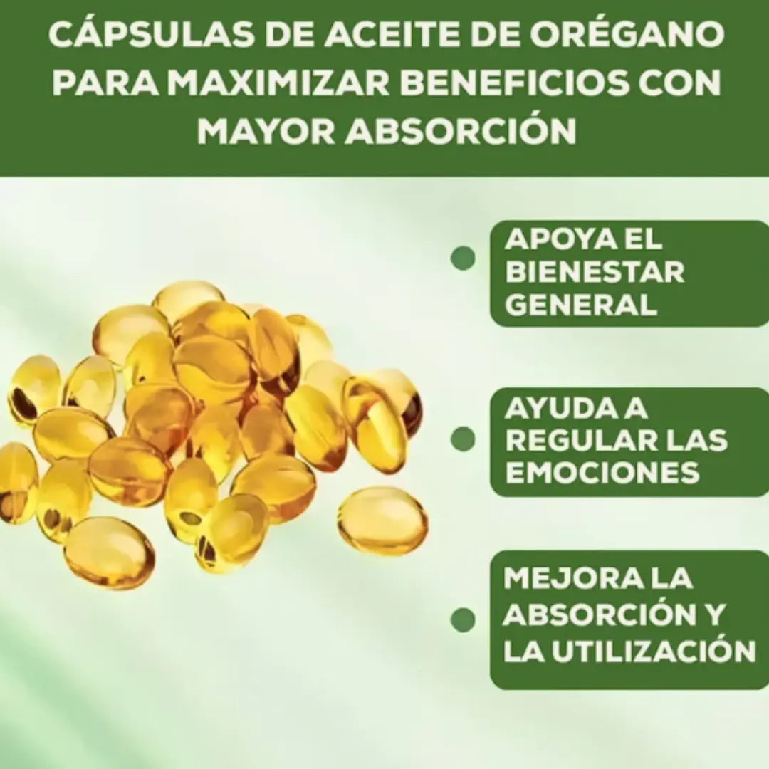 ¿Cansado de luchar contra infecciones que no desaparecen? Recupera tu bienestar y confianza con nuestras capsulas de Aceite de Orégano.