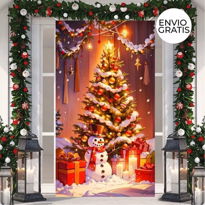 MerryDoor™ Funda puerta decorativa de navidad. Edición especial 2025 + Ebook de recetas navideñas🎄