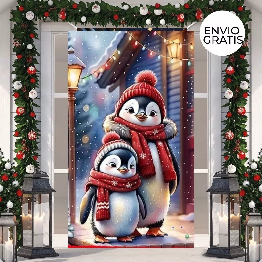 MerryDoor™ Funda puerta decorativa de navidad. Edición especial 2025 + Ebook de recetas navideñas🎄