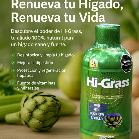 Hi-Grass® desintoxica y regenera tu hígado en menos de 30 días con superalimentos naturales
